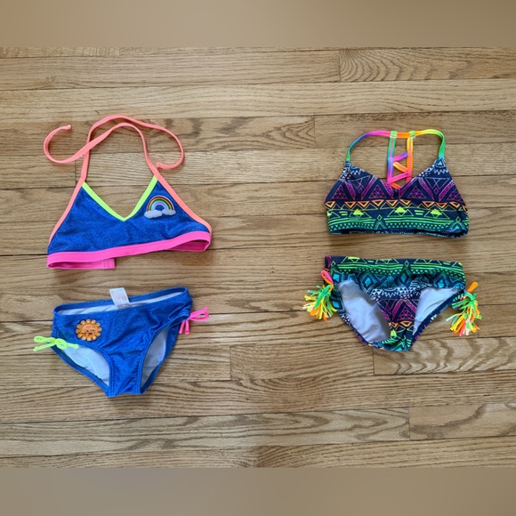 Cat & Jack Other - Lot of 2 Girls Bathing Suits Swim Bikini XS Size 4/5